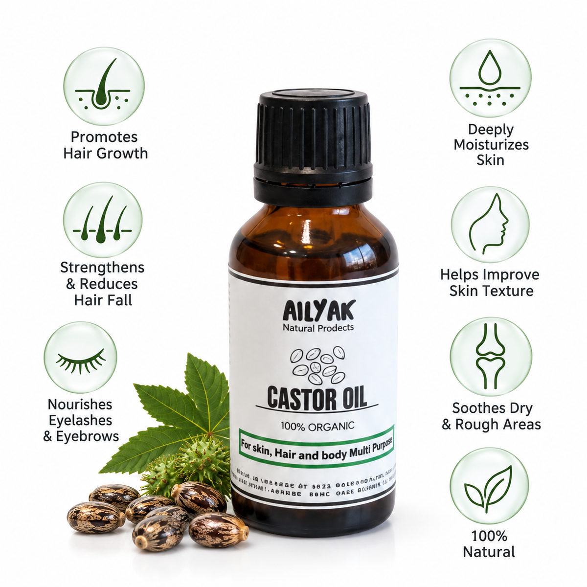Castor pure oil bottle 30ml