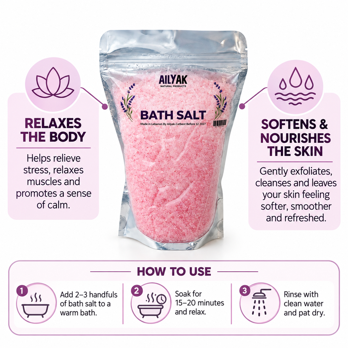 Bathsalt Bag 450g