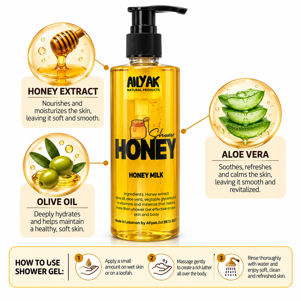 Shower Gel honey 250ml