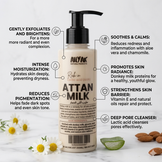 Attan Cleanser 250ml -حليب انثى الحمار