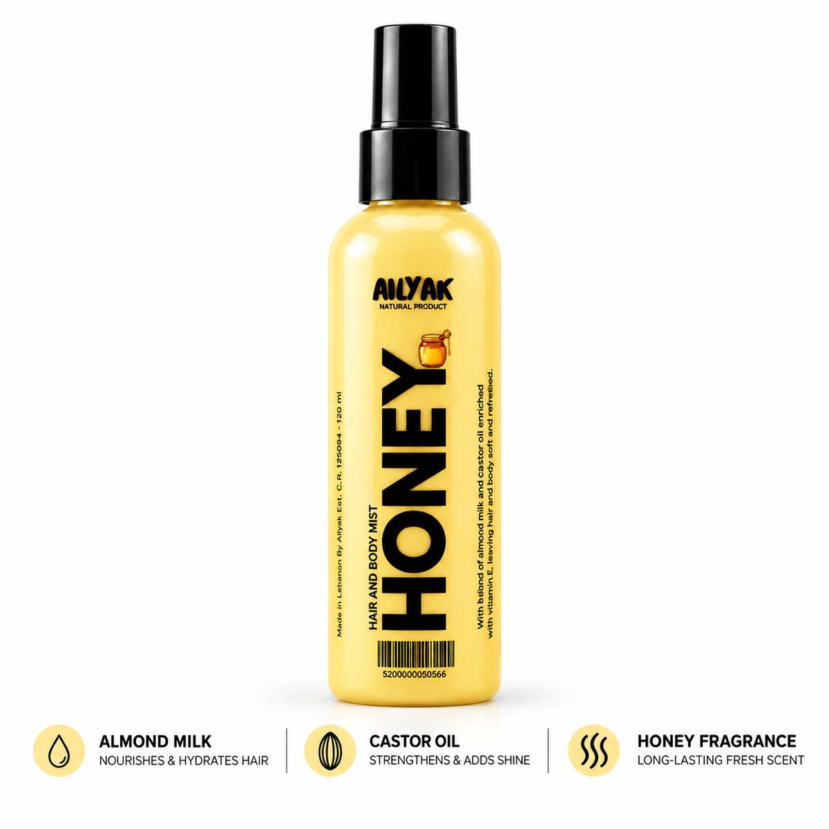 Honey Hair and body Mist 150ml-55ml