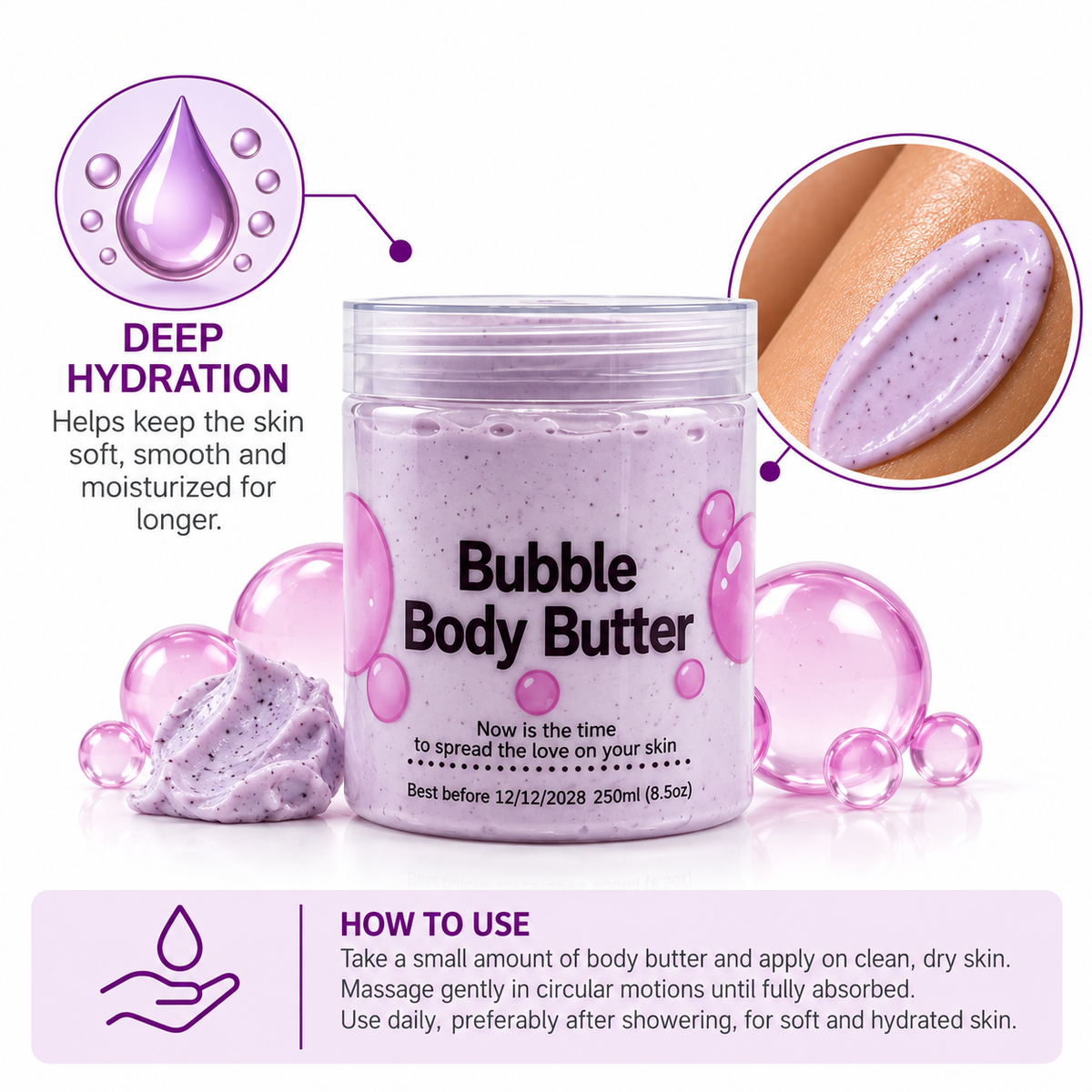Body butter bubble gum 250g