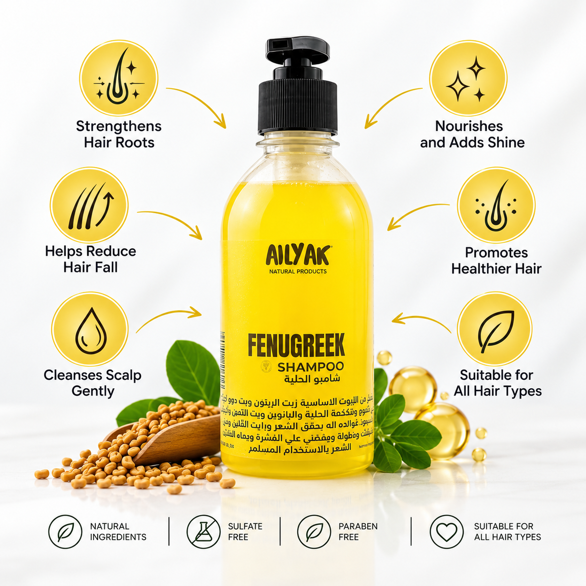 Shampoo Fenugreek (الحلبة)300ml