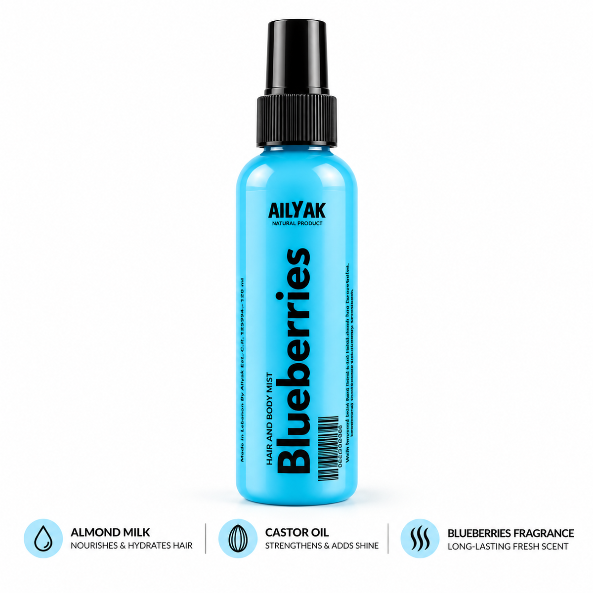 Blueberry Hair and body Mist 150ml-55ml