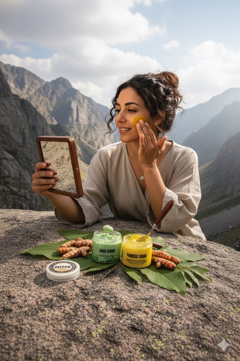 Facial Turmeric Scrub- Dry to combinaton Skin
