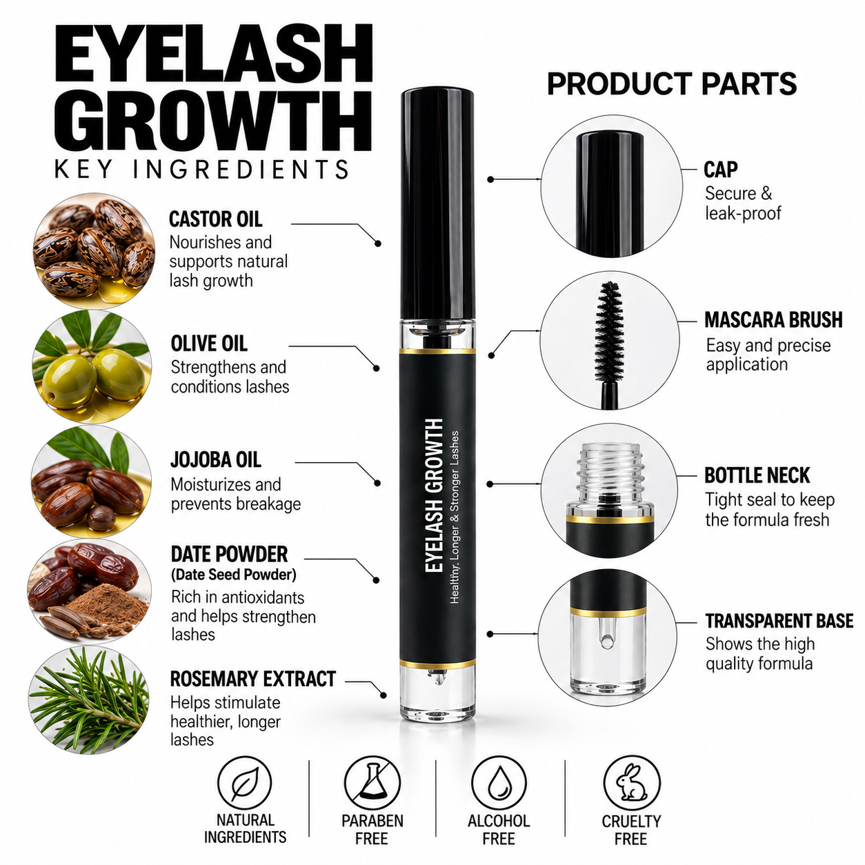 Eyelash & Brow Growth Serum-Guaranteed Results💯 within 25 days