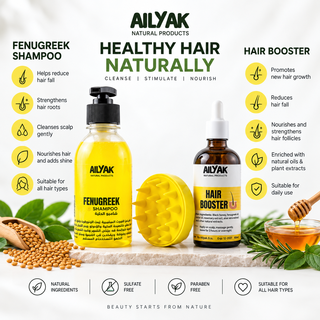 HAIR ROUTINE( Shampo+ Booster+scalp Massager)
