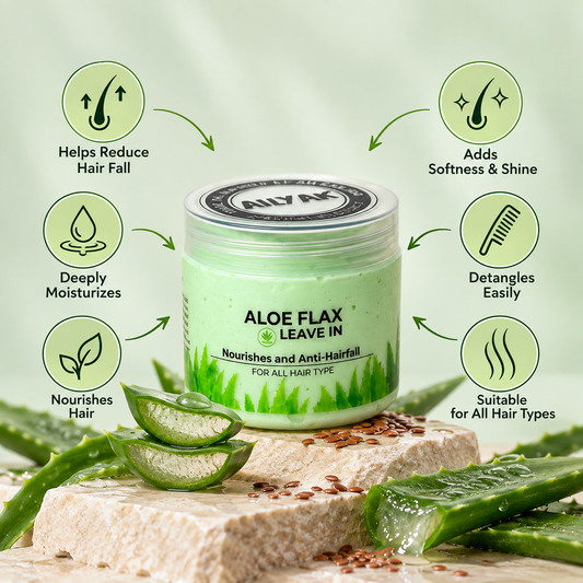 🌿 AloeFlax Leave-In Treatment-علاج تساقط الشعر