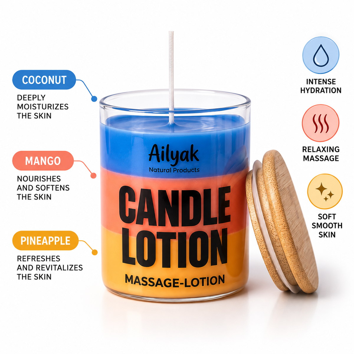 Candle lotion Jar Pure Soya Wax 230ml