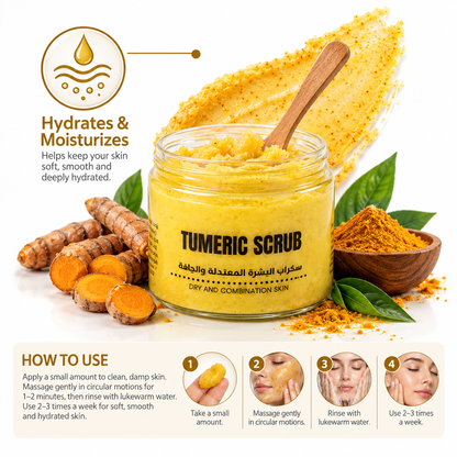 Facial Turmeric Scrub- Dry to combinaton Skin