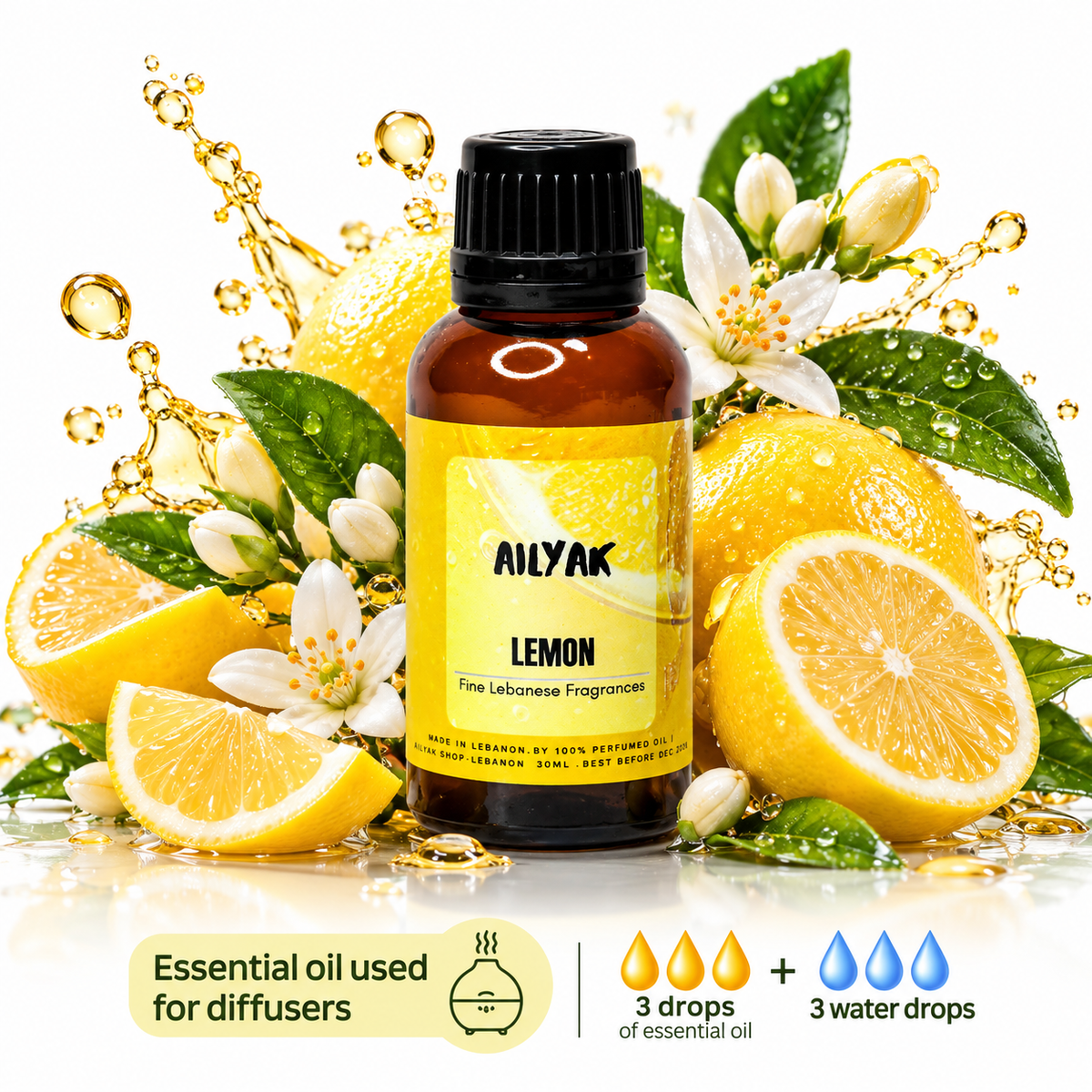 Lemon Fragrance Oil 30ml Concentrated