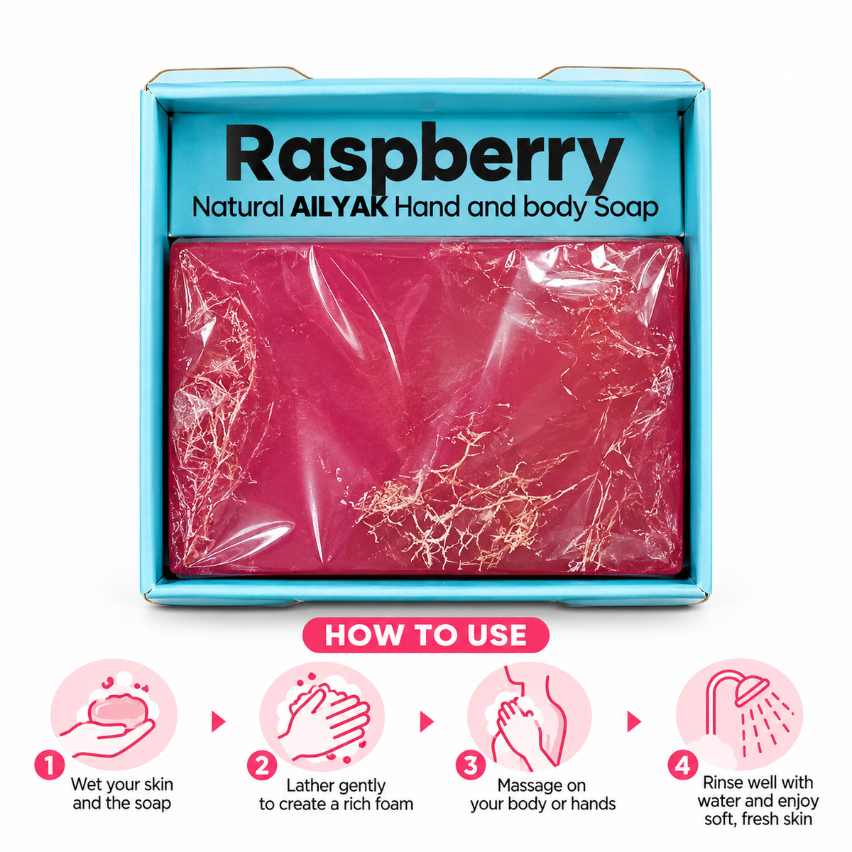 Raspberry Soap 120g